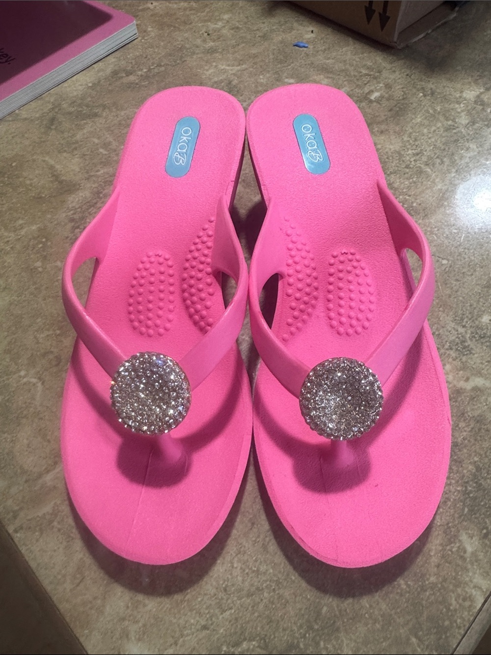 Women’s Pink Rhinestone Sandals